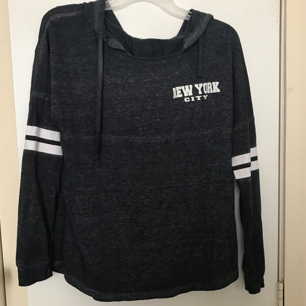 Phantom of Broadway: NYC Long Sleeve Hoodie/Tunic, Color: Blue, Size: Small